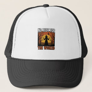 Keine Ruhe für die Bösen Vintage Hexe Halloween De Truckerkappe