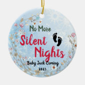 Keine ruhigere Nacht Baby erwartet Papa Mama Keramik Ornament (Vorne)