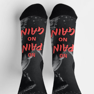 Keine Schmerzen, kein Gewinn Motivation  Socken