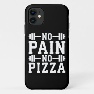 Keine Schmerzen, keine Pizza - Kohlenstoff - Funny Case-Mate iPhone Hülle