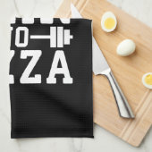 Keine Schmerzen, keine Pizza - Kohlenstoff - Funny Handtuch (Viertel Falte)