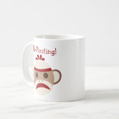 Keine schmollende Meme Socken-Affe-Tasse Kaffeetasse (Vorderseite Links)
