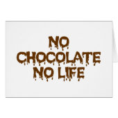 KEINE SCHOKOLADE KEINE LEBENSKARTE (Vorderseite (Horizontal))