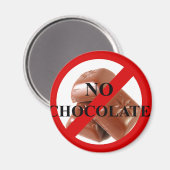 Keine Schokolade Magnet (Vorderseite/Rückseite)