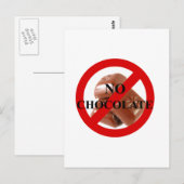 Keine Schokolade Postkarte (Vorne/Hinten)