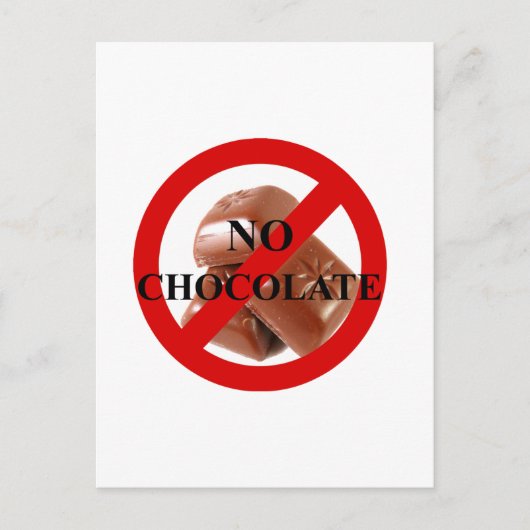 Keine Schokolade Postkarte (Vorderseite)