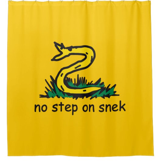 Keine Schritte auf snek memes Gadsden parody SnekR Duschvorhang (Vorderseite)