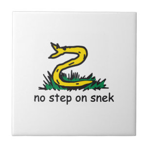 Keine Schritte auf snek memes Gadsden parody SnekR Fliese