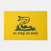 Keine Schritte auf snek memes Gadsden parody SnekR Fußmatte (Vorderseite)