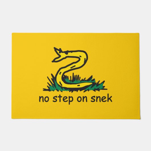 Keine Schritte auf snek memes Gadsden parody SnekR Fußmatte (Vorderseite)