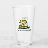 Keine Schritte auf snek memes Gadsden parody SnekR Glas (Rückseite)