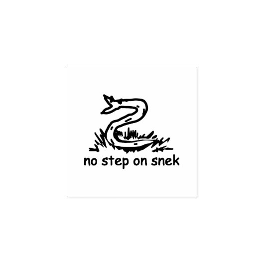 Keine Schritte auf snek memes Gadsden parody SnekR Gummistempel (Prägung)
