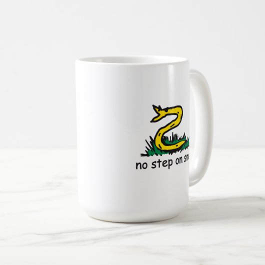 Keine Schritte auf snek memes Gadsden parody SnekR Kaffeetasse (VorderseiteRechts)