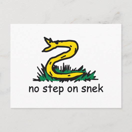 Keine Schritte auf snek memes Gadsden parody SnekR Postkarte (Vorderseite)