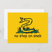 Keine Schritte auf snek memes Gadsden parody SnekR Postkarte (Vorne/Hinten)