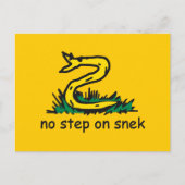 Keine Schritte auf snek memes Gadsden parody SnekR Postkarte (Vorderseite)
