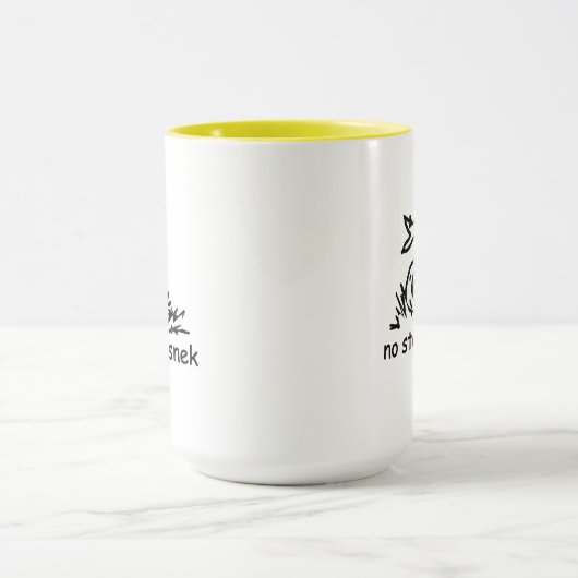 Keine Schritte auf snek memes Gadsden parody SnekR Tasse (Zentrum)