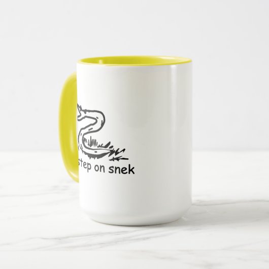 Keine Schritte auf snek memes Gadsden parody SnekR Tasse (Vorderseite Links)