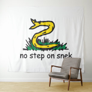 Keine Schritte auf snek memes Gadsden parody SnekR Wandteppich
