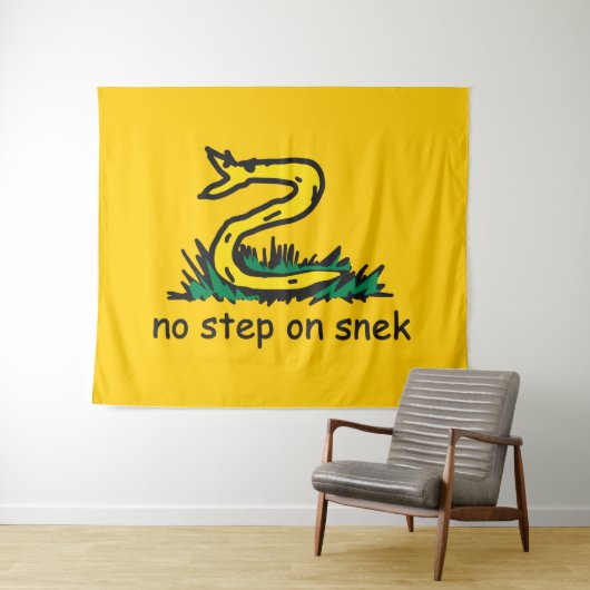 Keine Schritte auf snek memes Gadsden parody SnekR Wandteppich (Beispiel (Horizontal))