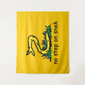 Keine Schritte auf snek memes Gadsden parody SnekR Wandteppich (Vorderseite)