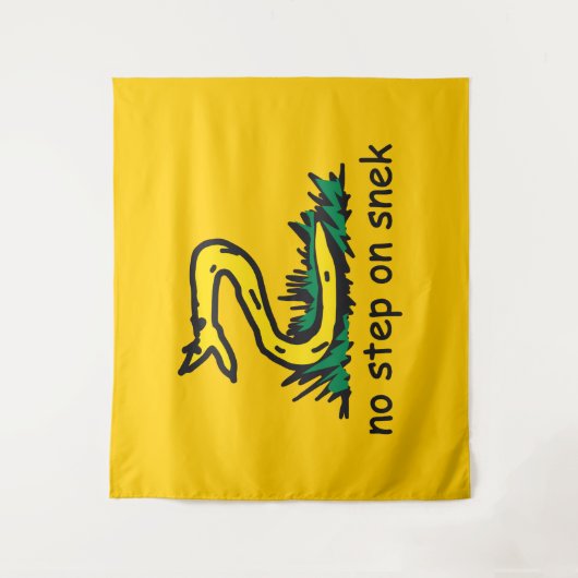 Keine Schritte auf snek memes Gadsden parody SnekR Wandteppich (Vorderseite)