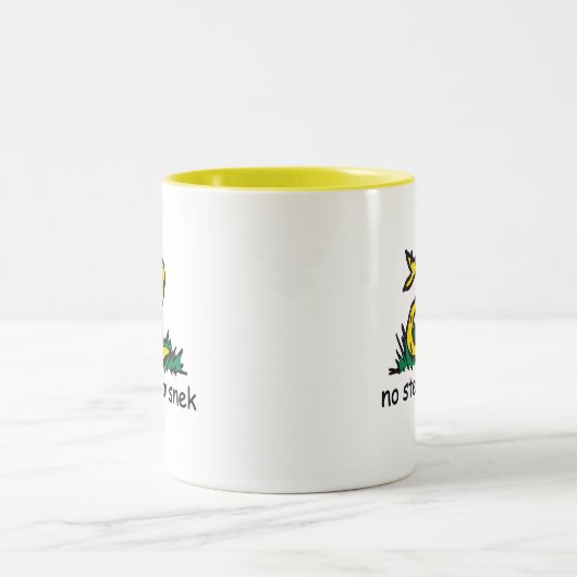 Keine Schritte auf snek memes Gadsden parody SnekR Zweifarbige Tasse (Mittel)