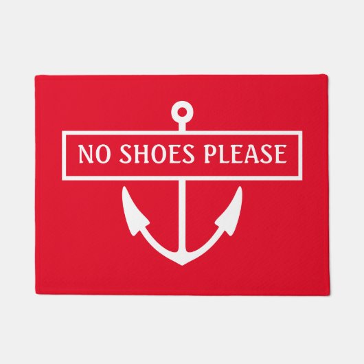 Keine Schuhe, bitte Dock Mat. Fußmatte (Vorderseite)