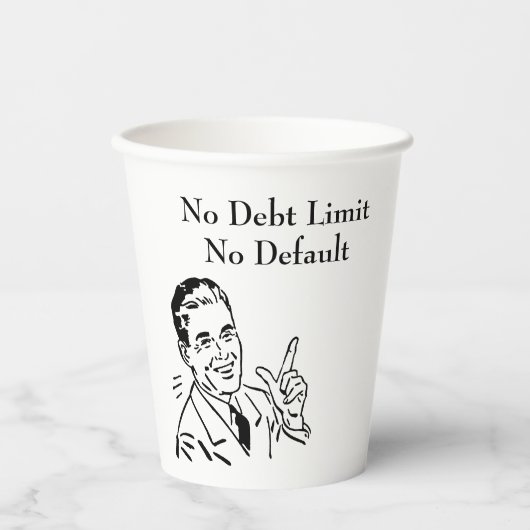 Keine Schulden, kein Standard Pappbecher (Vorderseite)