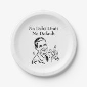 Keine Schulden, kein Standard Pappteller (Vorderseite)