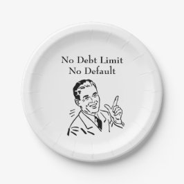 Keine Schulden, kein Standard Pappteller