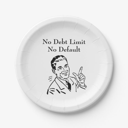 Keine Schulden, kein Standard Pappteller (Vorderseite)