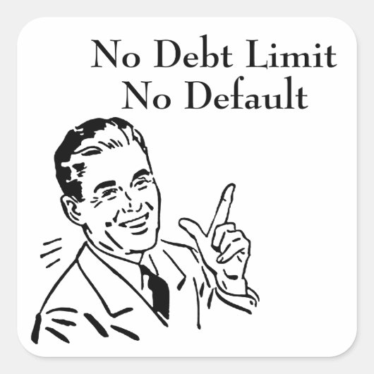 Keine Schulden, kein Standard Quadratischer Aufkleber (Vorderseite)