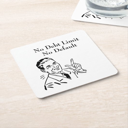 Keine Schulden, kein Standard Rechteckiger Pappuntersetzer (angewinkelt)