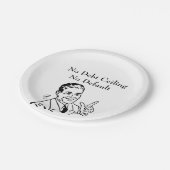 Keine Schulden, keine Standardeinstellung Pappteller (Schrägansicht)