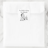 Keine Schulden, keine Standardeinstellung Quadratischer Aufkleber (Tasche)