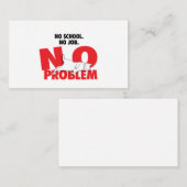 Keine Schule. Keine Arbeit. Kein Problem. Mitteilu Mitteilungskarte (Vorne/Hinten)