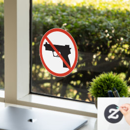 Keine Schusswaffen im Geschäft oder Unternehmen Fensteraufkleber