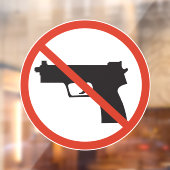 Keine Schusswaffen im Geschäft oder Unternehmen Fensteraufkleber (Blatt 2)