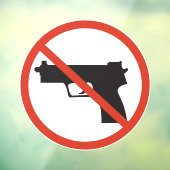 Keine Schusswaffen innerhalb des Geschäfts oder Un Fensteraufkleber (Blatt 3)