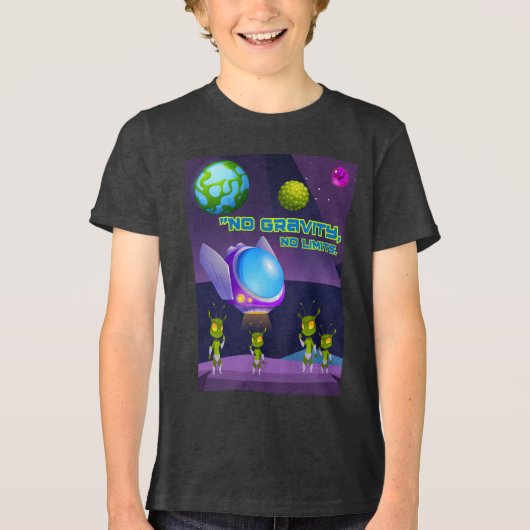 Keine Schwerkraftgrenzwerte Tri-Blend Shirt (Vorderseite)