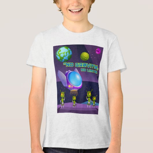 Keine Schwerkraftgrenzwerte Tri-Blend Shirt (Vorderseite)