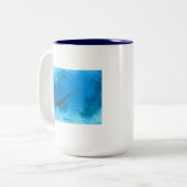 Keine Schwimmen! Zweifarbige Tasse (Vorderseite Links)