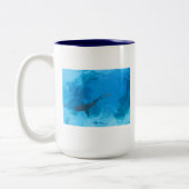 Keine Schwimmen! Zweifarbige Tasse (Links)