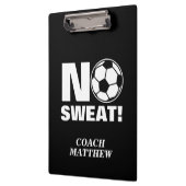 Keine Schwitzsportwand für Fußballtrainer Klemmbrett (Links)