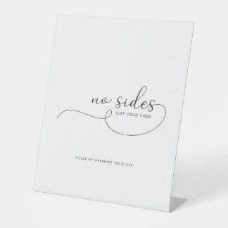Keine Seiten nur gute Vibes Hochzeitsfeier Zeichen Sockelschild