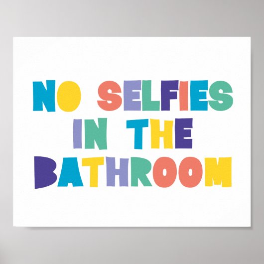 KEINE SELFIES IM BAD Schild (Vorne)