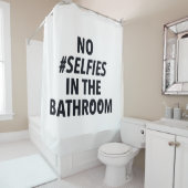 Keine Selifizierungen im Badezimmerspass Duschvorhang (Beispiel)