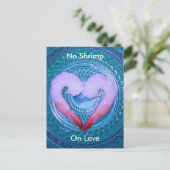 Keine Shrimps auf der Liebe Postkarte (Stehend Vorderseite)