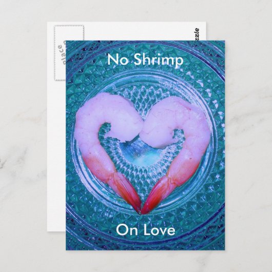 Keine Shrimps auf der Liebe Postkarte (Vorne/Hinten)
